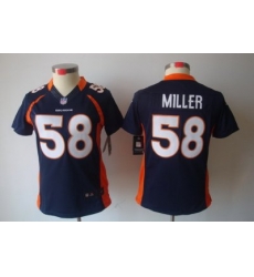 Women Nike Denver Broncos 58 Miller Blue [Women's NIKE LIMITED Jersey]