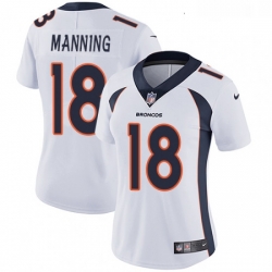 Womens Nike Denver Broncos 18 Peyton Manning White Vapor Untouchable Limited Player NFL Jersey