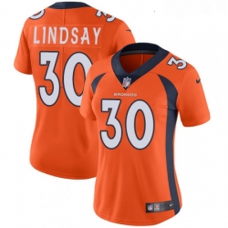 Womens Nike Denver Broncos 30 Phillip Lindsay Orange Team Color Vapor Untouchable Limited Player NFL Jersey