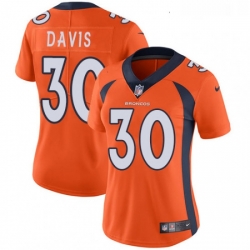 Womens Nike Denver Broncos 30 Terrell Davis Elite Orange Team Color NFL Jersey