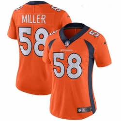 Womens Nike Denver Broncos 58 Von Miller Elite Orange Team Color NFL Jersey