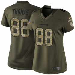 Womens Nike Denver Broncos 88 Demaryius Thomas Elite Green Salute to Service NFL Jersey