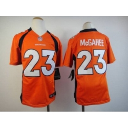 Nike Youth Denver Broncos #23 Willis McGahee Orange Jersey