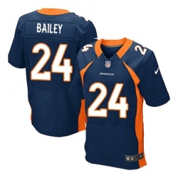 Youth Nike Broncos #24 Champ Bailey Navy Blue Stitched Jersey