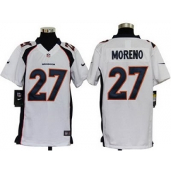 Youth Nike Denver Broncos 27# Knowshon Moreno White Jersey