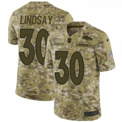 Youth Nike Denver Broncos 30 Phillip Lindsay Limited Camo 2018 Salute to Service NFL Jersey