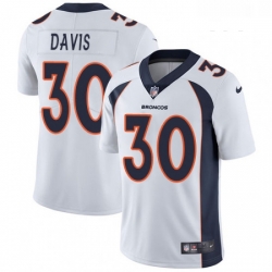 Youth Nike Denver Broncos 30 Terrell Davis White Vapor Untouchable Limited Player NFL Jersey