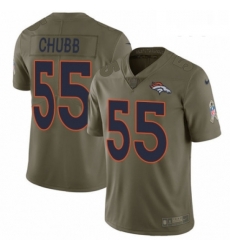 Youth Nike Denver Broncos 55 Bradley Chubb Limited Olive 2017 Salute to Service NFL Jersey