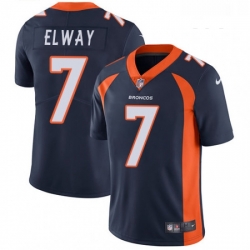 Youth Nike Denver Broncos 7 John Elway Navy Blue Alternate Vapor Untouchable Limited Player NFL Jersey