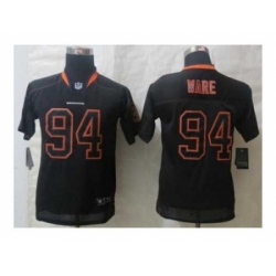 Youth Nike Denver Broncos #94 Ware black jerseys[Elite lights out]