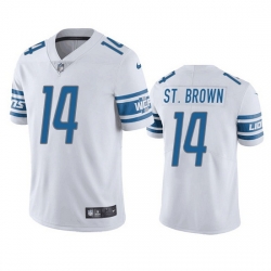 Men Detroit Lions 14 Mon Ra St Brown White Vapor Untouchable Limited Stitched jersey