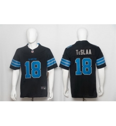 Men Detroit Lions  18 Isaac TeSlaa Black F U S E  Vapor Limited Stitched Jersey