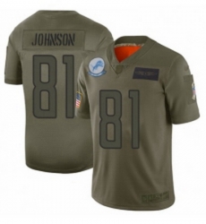 Men Detroit Lions 81 Calvin Johnson Limited Camo 2019 Salute to Service Football Jersey