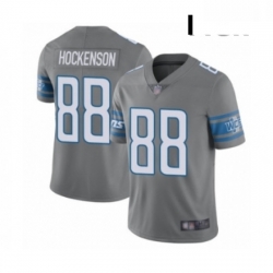 Men Detroit Lions 88 TJ Hockenson Limited Steel Rush Vapor Untouchable Football Jersey