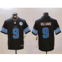 Men Detroit Lions 9 Jameson Williams Black 2024 F U S E  2nd Alternate With Patch Vapor Limited Stitched Jersey