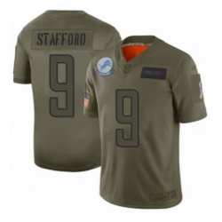 Men Detroit Lions 9 Matthew Stafford Limited Camo 2019 Salute to Service Football Jersey