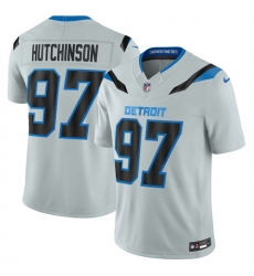 Men Detroit Lions 97 Aidan Hutchinson Silver 2026 F U S E Rivalries Collection Limited Stitched Football Jersey Men Detroit Lions 97 Aidan Hutchinson Silver 2026 F U S E Rivalries Collection Limited Stitched Football Jersey