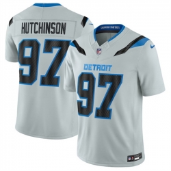 Men Detroit Lions  97 Aidan Hutchinson Silver 2026 F U S E  Rivalries Collection Limited Stitched Football Jersey