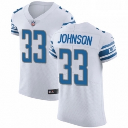 Men Nike Detroit Lions 33 Kerryon Johnson White Vapor Untouchable Elite Player NFL Jersey