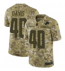 Men Nike Detroit Lions 40 Jarrad Davis Limited Camo 2018 Salute to Service NFL Jersey