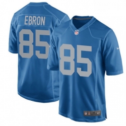 Men Nike Detroit Lions 85 Eric Ebron Game Blue Alternate NFL Jersey