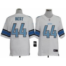 Nike Detroit Lions 44 Jahvid Best White Elite NFL Jersey