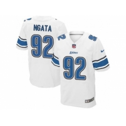 Nike Detroit Lions 92 Haloti Ngata White Elite NFL Jersey