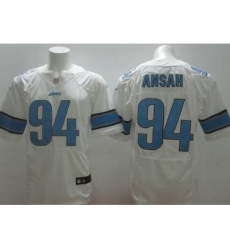 Nike Detroit Lions 94 Ziggy Ansah White Elite NFL Jersey