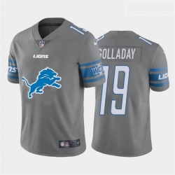 Nike Lions 19 Kenny Golladay Gray Team Big Logo Vapor Untouchable Limited Jersey