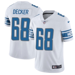 Nike Lions #68 Taylor Decker White Mens Stitched NFL Vapor Untouchable Limited Jersey