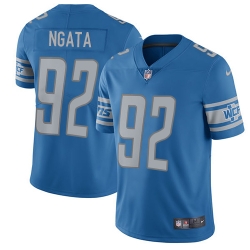 Nike Lions #92 Haloti Ngata Blue Team Color Mens Stitched NFL Limited Jersey