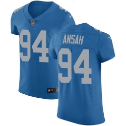 Nike Lions #94 Ziggy Ansah Blue Throwback Mens Stitched NFL Vapor Untouchable Elite Jersey