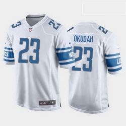 men jeff okudah detroit lions white game jersey 