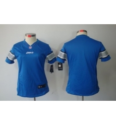 Women Nike Detroit Lions Blank Blue NFL [Women LIMITED Jerseys]