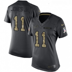 Womens Nike Detroit Lions 11 Marvin Jones Jr Limited Black 2016 Salute to Service NFL Jersey