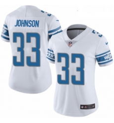 Womens Nike Detroit Lions 33 Kerryon Johnson White Vapor Untouchable Elite Player NFL Jersey