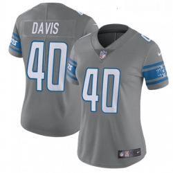 Womens Nike Detroit Lions 40 Jarrad Davis Limited Steel Rush Vapor Untouchable NFL Jersey