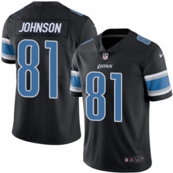 Youth Nike Detroit Lions 81 Calvin Johnson Limited Black Rush Vapor Untouchable NFL Jersey