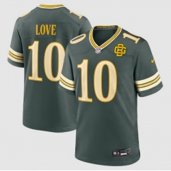 Men Green Bay Packers 10 Jordan Love Nike Green 2026 Rivalries Collection Game Jerseys