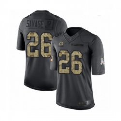 Men Green Bay Packers 26 Darnell Savage Jr Limited Black 2016 Salute to Service Football Jersey