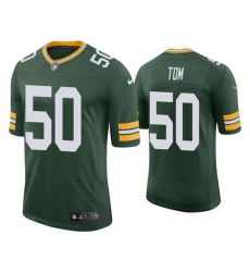 Men Green Bay Packers 50 Zach Tom Green Stitched Football Jersey