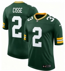 Men Green Bay Packers Brandon Cisse #2 Green Stitched F U S E NFL Jersey