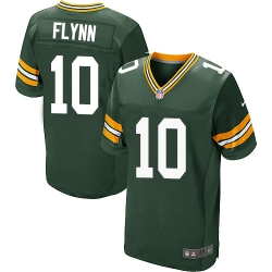 Nike Green Bay Packers #10 Matt Flynn Mens Elite Green Jerseys