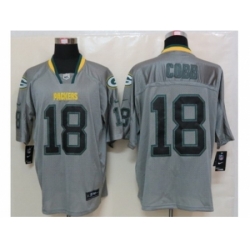 Nike Green Bay Packers 18 Randall Cobb Grey Elite Lights Out NFL Jersey