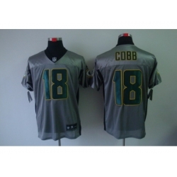 Nike Green Bay Packers 18 Randall Cobb Grey Elite Shadow NFL Jersey