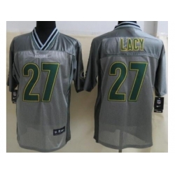 Nike Green Bay Packers 27 Eddie Lacy Grey Elite Vapor NFL Jersey