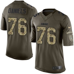 Nike Green Bay Packers #76 Mike Daniels Green Men 27s Stitched NFL Limited Salute To Service Jersey