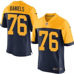 Nike Green Bay Packers #76 Mike Daniels Navy Blue Alternate Men 27s Stitched NFL New Elite Jersey