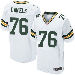 Nike Green Bay Packers #76 Mike Daniels White Men 27s Stitched NFL Elite Jersey