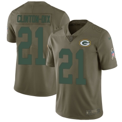 Nike Packers #23 Damarious Randall Olive Mens Stitched NFL Limited 2017 Salute To Service Jersey